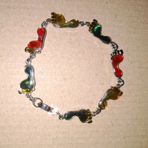 Colored Footprint Bracelet